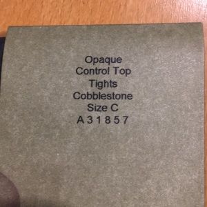 Legacy Legwear opaque grey tights NIP size C